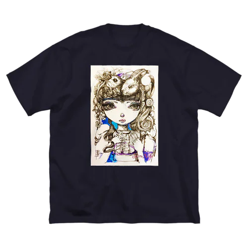 モリモト アツシの絵のT-shirt 前の面のみプリントタイプ Big T-Shirt