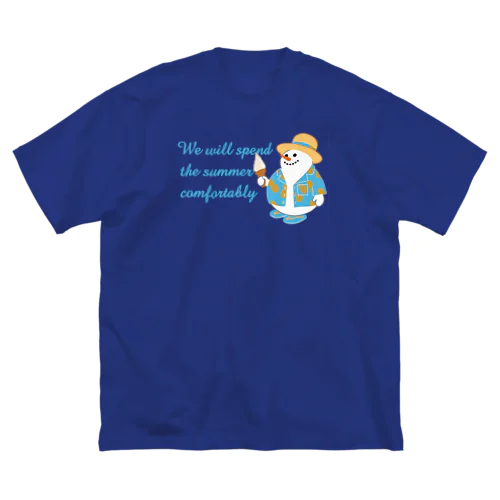 真夏のスノーマン(濃色用) ビッグシルエットTシャツ