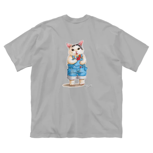 背中に『ナナクロのポッケ』 Big T-Shirt