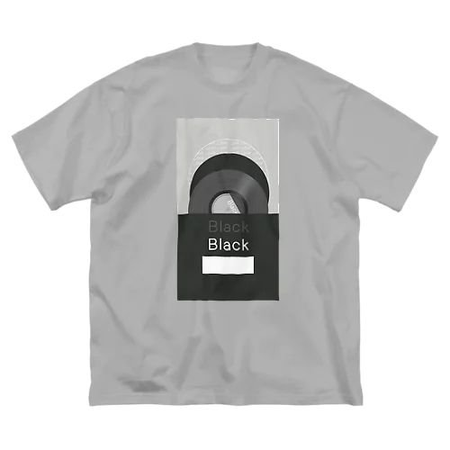 推し色★Black レコード ビッグシルエットTシャツ