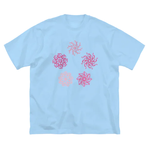 「あ　り　が　と　う」ノハナ　和な花彩 Big T-Shirt