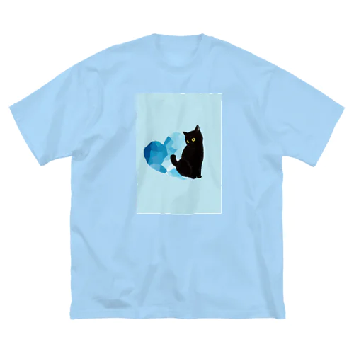 青いハートと黒猫2 Big T-Shirt