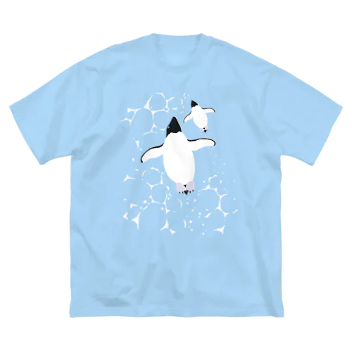 泳ぐアデリーペンギン ビッグシルエットTシャツ