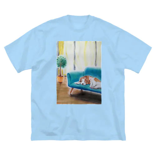 「一緒に昼寝」ミズノ リエ Big T-Shirt