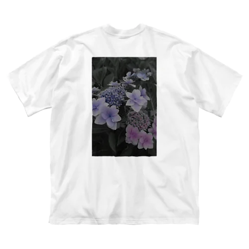 紫陽花グラフィック ビッグシルエットTシャツ