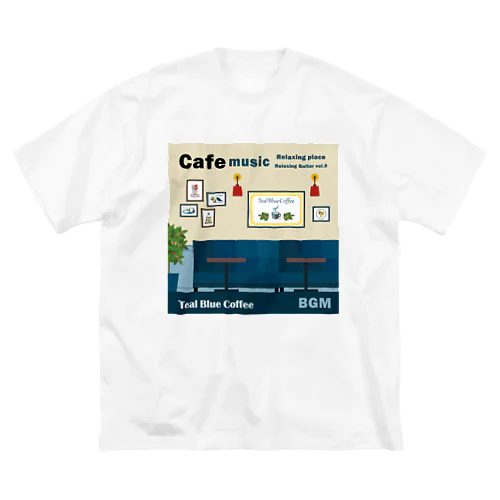 Cafe music - Relaxing place - ビッグシルエットTシャツ