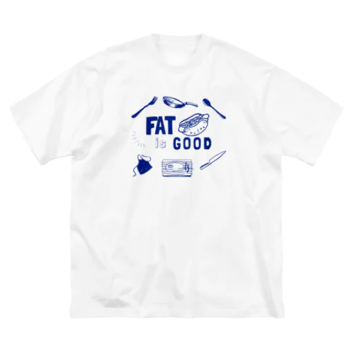 FAT is GOOD 半袖Tシャツ　大ロゴ　白 Big T-Shirt