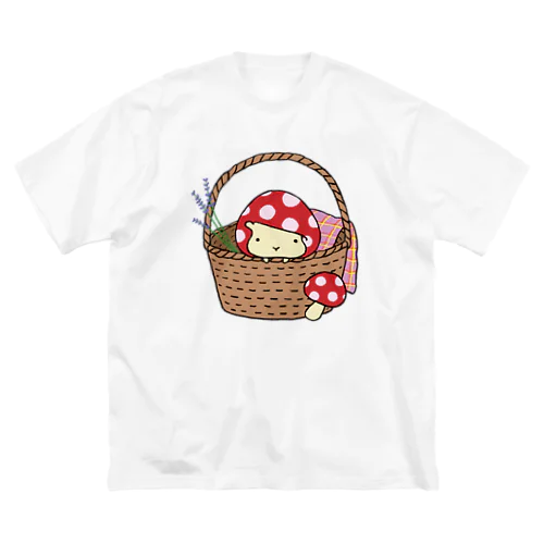 ハムキノコかご入り ビッグシルエットTシャツ