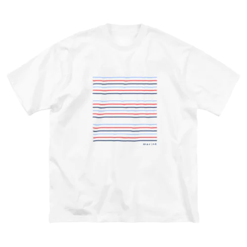 マリンボーダー柄 ビッグシルエットTシャツ