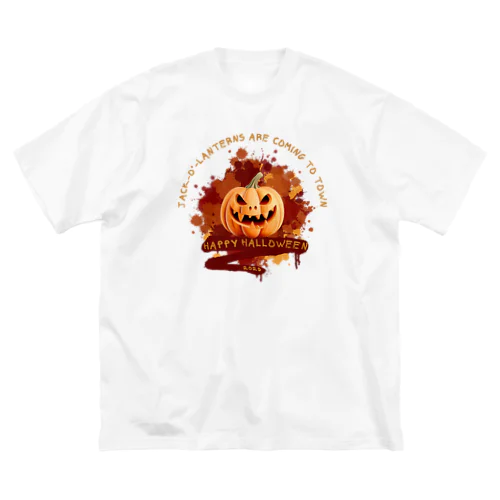 ハロウィンのかぼちゃ「ジャック・オー・ランタン」 ビッグシルエットTシャツ