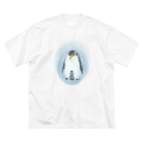 いきものイラスト（皇帝ペンギンの親子） Big T-Shirt