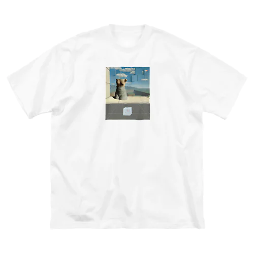 マグリット『夏の階段』 ビッグシルエットTシャツ