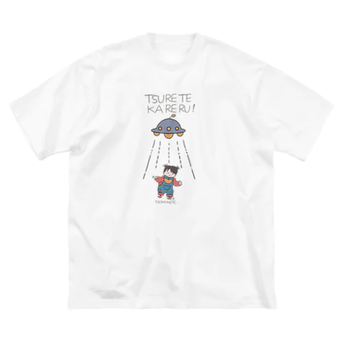 UFOと女の子(色付) ビッグシルエットTシャツ
