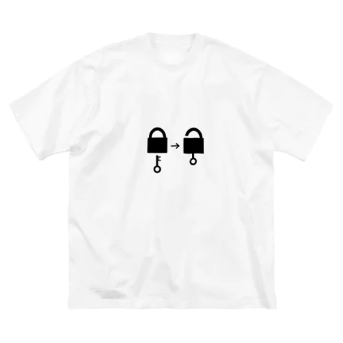 アンロック（黒イラスト大） ビッグシルエットTシャツ