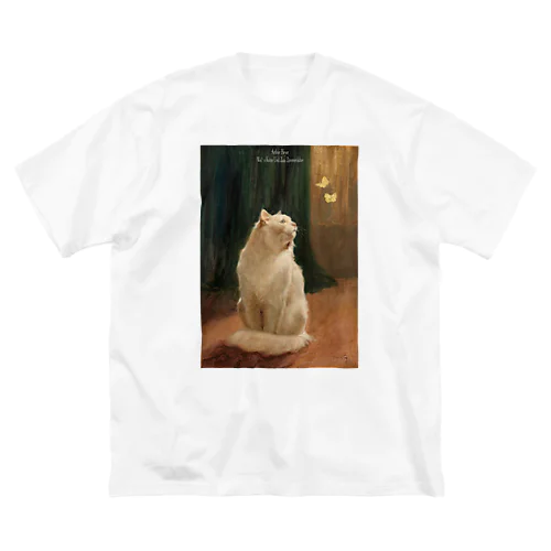 アルトゥール・ヘイヤー　Weiße Katze Und Zwei Zitronenfalter Big T-Shirt