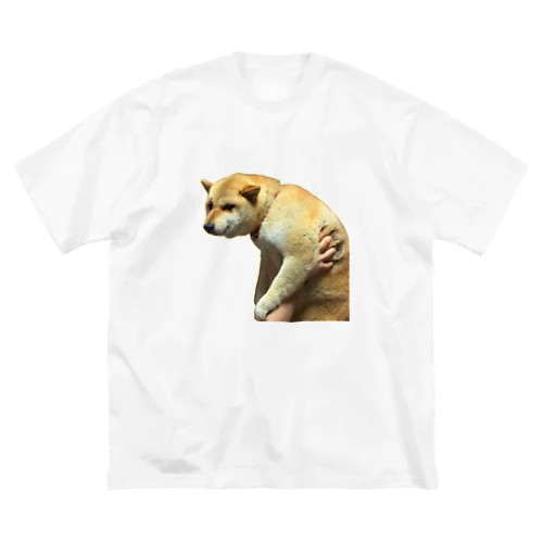 微妙な表情のもふもふ柴犬しばいぬ ビッグシルエットTシャツ