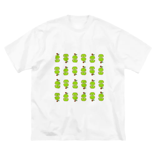 バイオリンゴ緑 ビッグシルエットTシャツ