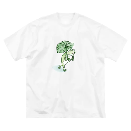 宇田山茶舗(うたやまちゃほ) ごきげんカエル ビッグシルエットTシャツ