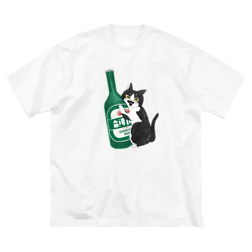 台湾行きたい猫 ビッグシルエットTシャツ