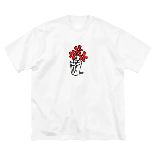 お花 ビッグシルエットTシャツ