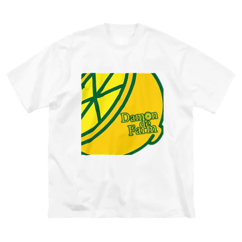 Damonde new レモンロゴ5 ビッグシルエットTシャツ