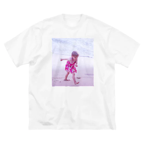 ハワイの女の子 ビッグシルエットTシャツ