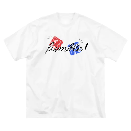 ファンブルTシャツ(黒文字) 루즈핏 티셔츠