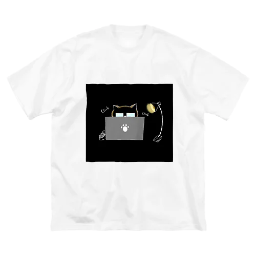 Geek Cat ビッグシルエットTシャツ