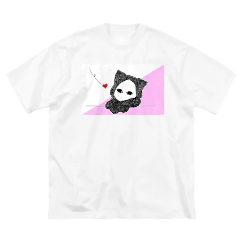 たそがれキズねこ ピンク Big T-Shirt