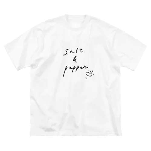 塩こしょう(黒) ビッグシルエットTシャツ