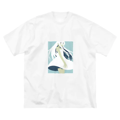 blue ビッグシルエットTシャツ