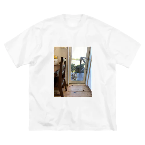 お留守番 カフェ ビッグシルエットTシャツ