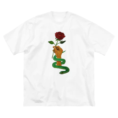 薔薇と蛇 ビッグシルエットTシャツ