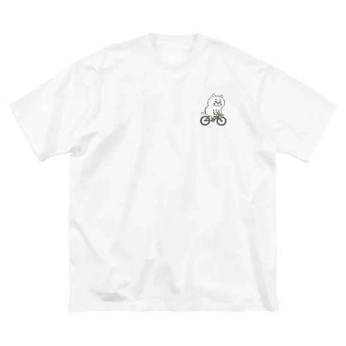 サイクリングにゃんこ ビッグシルエットTシャツ