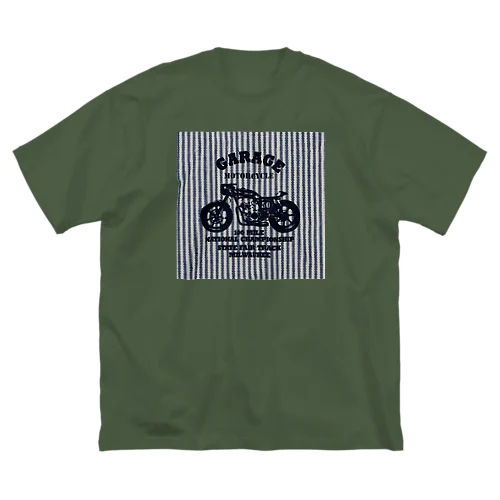 武骨なバイクデザイン(ヒッコリー) Big T-Shirt