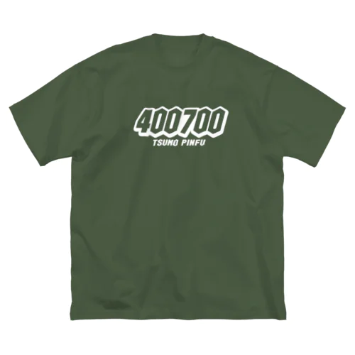 【麻雀】400700（白ヌキ文字） ビッグシルエットTシャツ