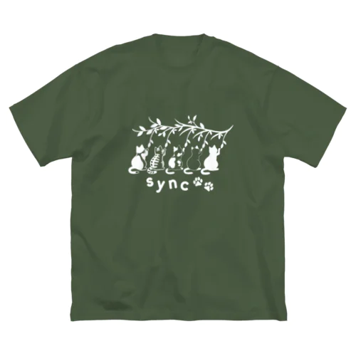 シンクロにゃんこ ビッグシルエットTシャツ