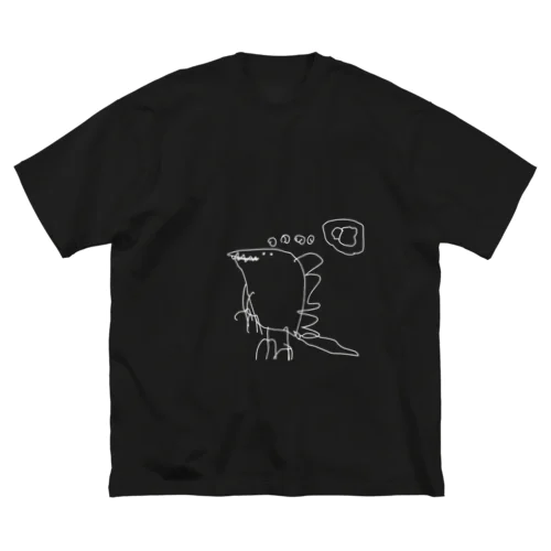 お茶が飲みたい恐竜 ビッグシルエットTシャツ