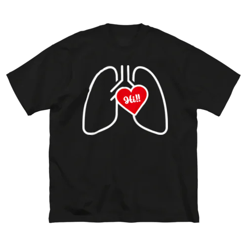 肺テンションTシャツ　(濃色用） ビッグシルエットTシャツ
