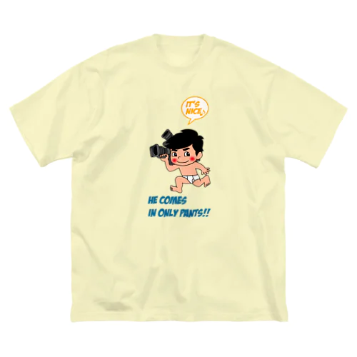 パンツ一丁くんスマホサイズ 改 ビッグシルエットTシャツ