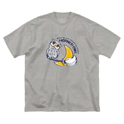 CT71 夜の誘惑 HORNED OWL_A ビッグシルエットTシャツ