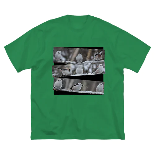 【心とカラダの栄養に】サロベツのシマエナガ Big T-Shirt