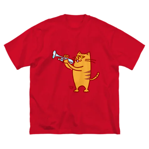 どや猫楽団・トランペット（上手入場） ビッグシルエットTシャツ