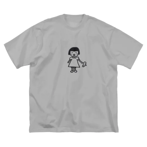 レトロな子供 ビッグシルエットTシャツ