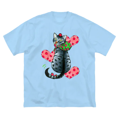 いちご大好きにゃんこ Big T-Shirt