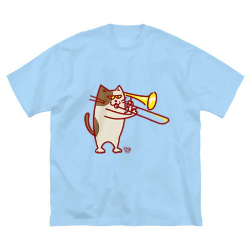 どや猫楽団・トロンボーン ビッグシルエットTシャツ