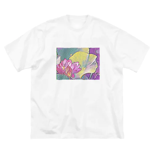 清らかな心・蓮の花 ビッグシルエットTシャツ