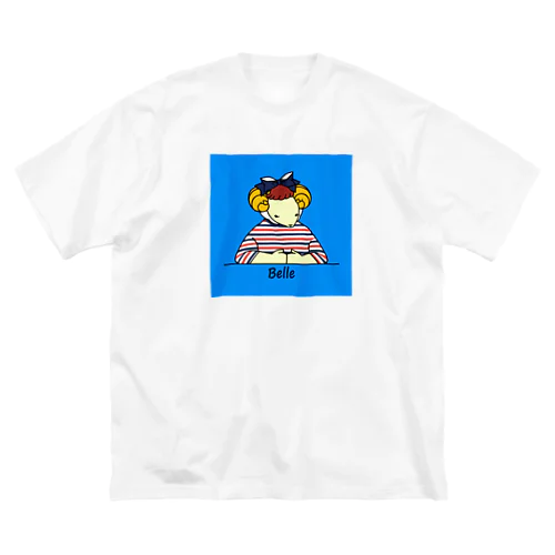 トリコロールベル（背景あり） ビッグシルエットTシャツ