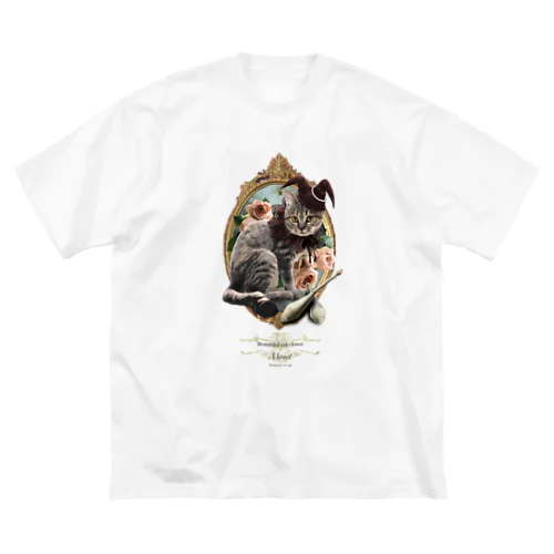 monet/Beautiful cat clown/美猫道化師 ビッグシルエットTシャツ