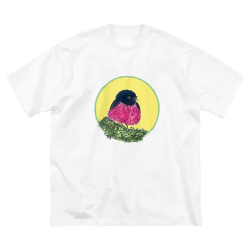 スズメ (Pink Robin) ビッグシルエットTシャツ